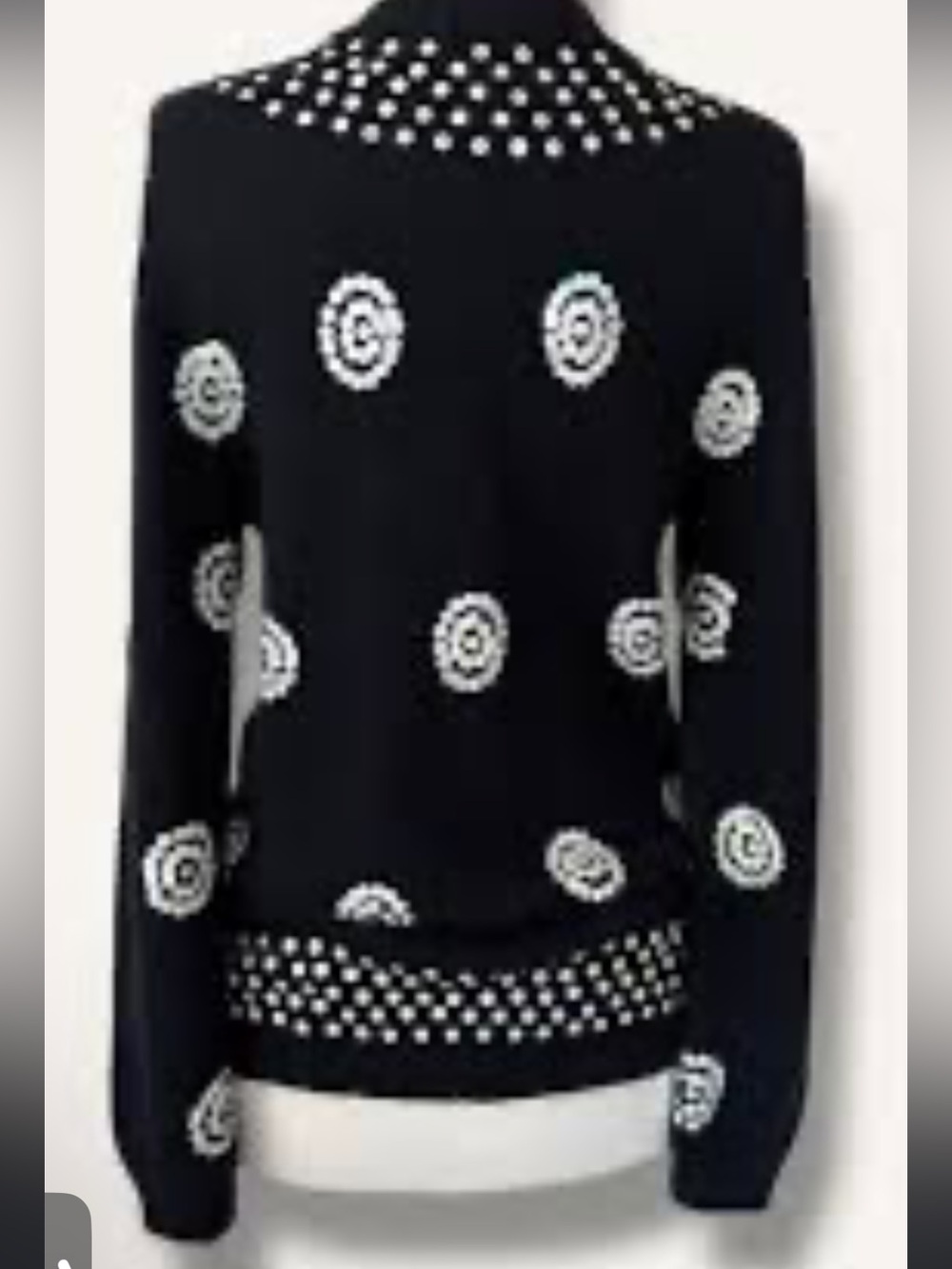 Pierre Cardin Cardigan with Spiral sequence silk, angora rabbit hair, nylon blen